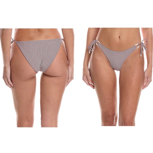 Onia Other - Onia coastal prep red white seersucker bikini bottoms resortwear beachcore